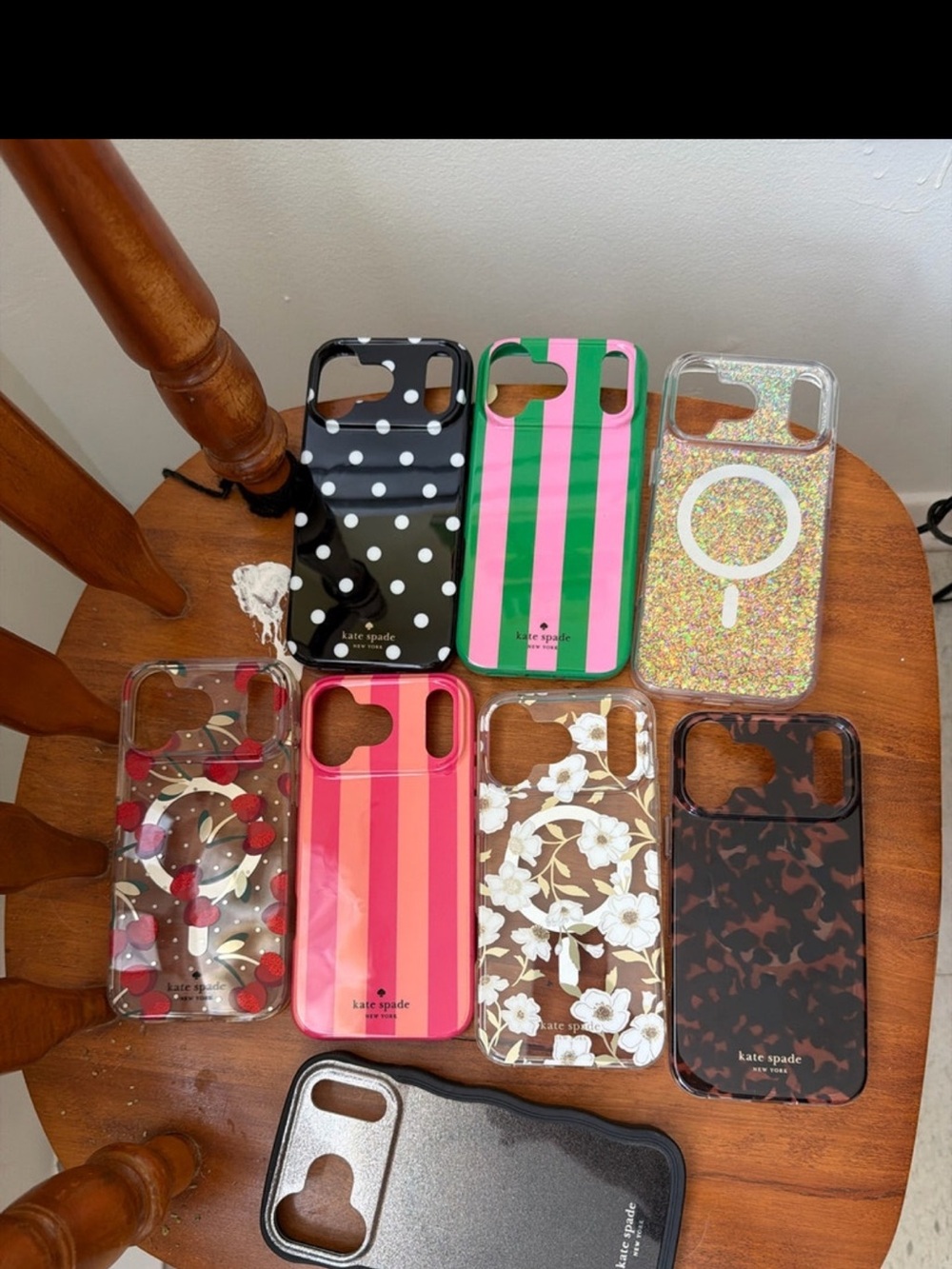 kate spade Pink & Green Stripe iPhone Case - kate spade iPhone 17 pro max cases
